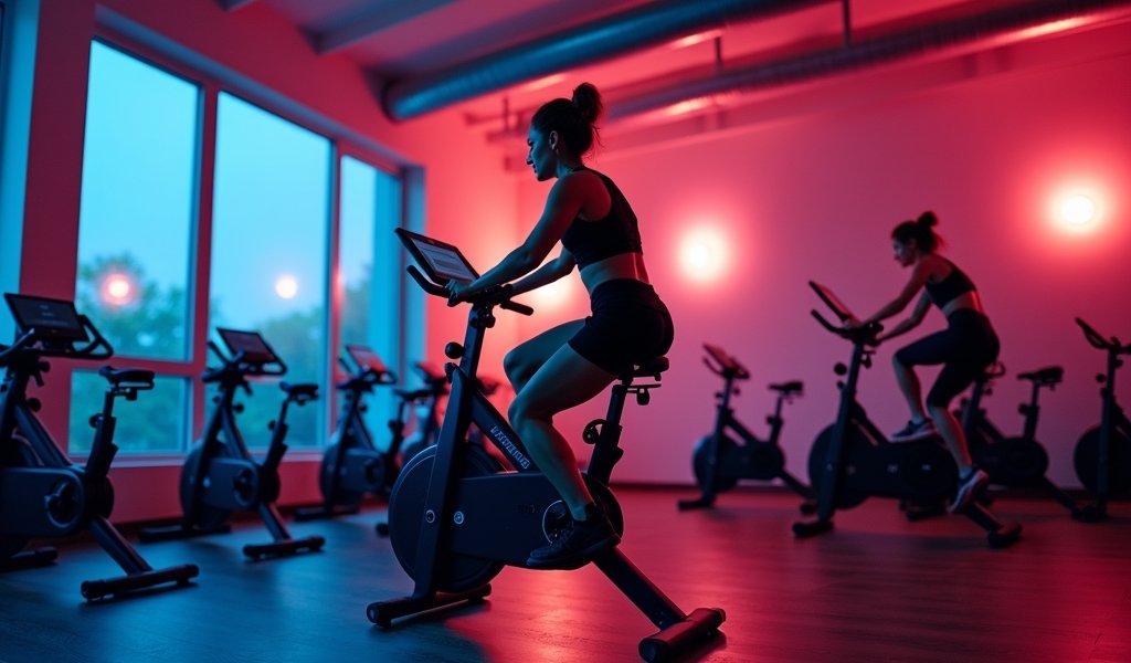 exercise bike with screen